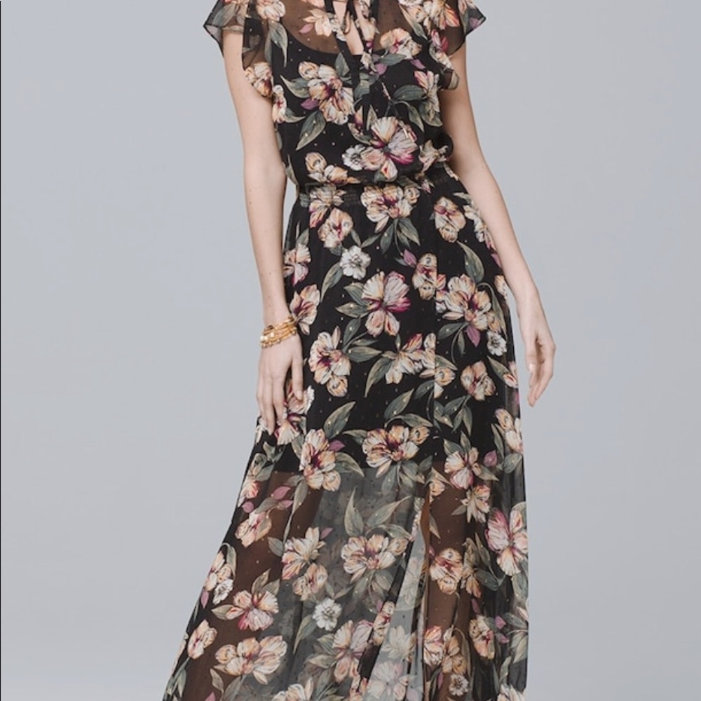 WHBM flowy, woven maxi dress